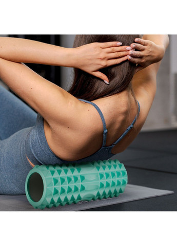 Масажний ролик для йоги та фітнесу EVA 33*11см м'ятний Gymtek (367736395)