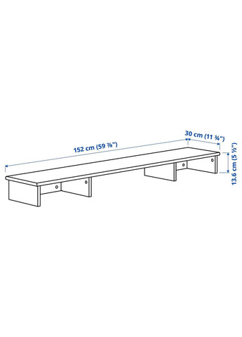 Подовження столу ІКЕА IDANAS 152х30 см (30514159) IKEA (278408169)