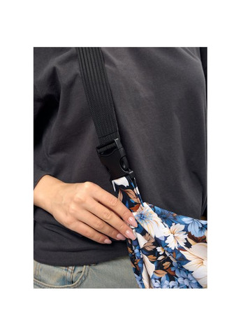Жіноча сумка HOBO Bag-glove принт "Blue Flowers" Sambag (369009867)