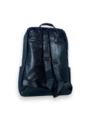 Міський рюкзак з екошкіри, 20 л, 1 відділ, 2 фронтальні кишені, бокові кишені, розмір: 40*30*15 см, чорний Jiapeng (284337895)
