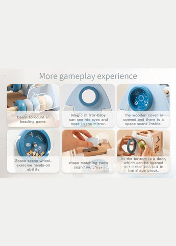 Деревянная игрушка ракета Asaki арт. 7220 Голубой No Brand (302966056)