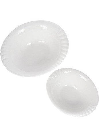 Набір 5 порцелянових салатників "White City Торжество" Ø23см, біла порцеляна Bona (372170933)