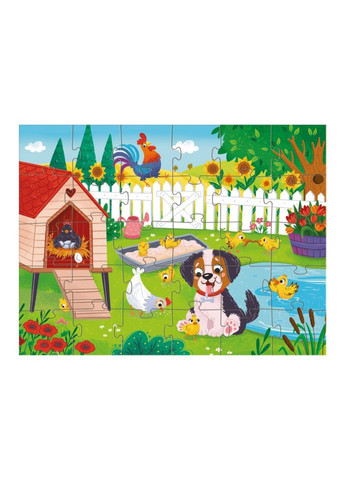 Детский пазл "Щенок и цыплята" 300681, 30 элементов DoDo Toys (364847744)
