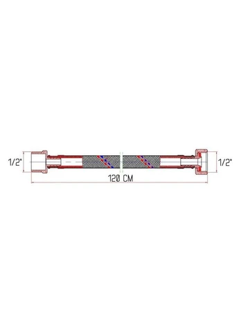 Гнучка підводка для води Forte ВЗ 120 см SF382W120 Thermo Alliance (397566985)