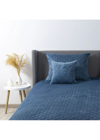 Евро покрывало 240*260 см велюровое гипоаллергенное Синее (24610240260) ТЕП (369798726)