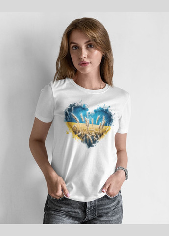 Футболка жіноча патріотична з серцем 21100010 Mishe - (315048389)