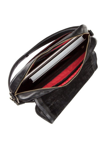 Мужская кожаная сумка через плечо 19116 Черная Shvigel (329151779)