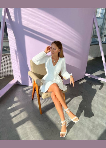 Молочное платье Garna однотонное