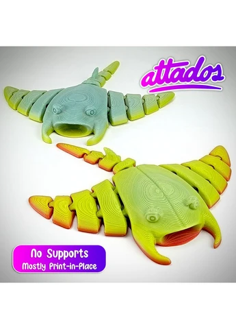 🐠🔧 Фігурка-фіджет «Flexi Print-in-Place Manta Ray» 12 см 3D-друк No Brand (389268500)