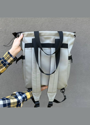 Сумка рюкзак жіноча сірий колір молодіжна шопер No Brand (294057619)