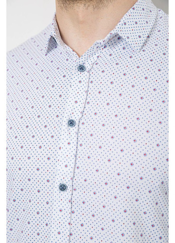 Сорочка чоловіча однотонна з принтом, колір білий, 186R6918-2 Ager (373031797)