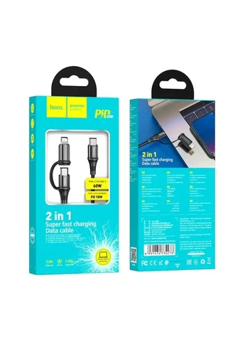 Кабель X50 USB Type C to Type C/Lightning 60W color 1m Hoco (403620008)