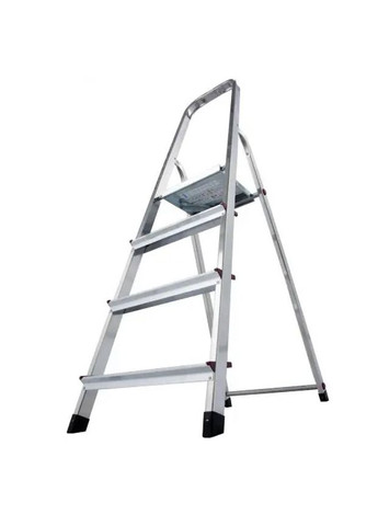 Алюмінієва драбина-стрем'янка Corda 000705 (4 сходинок) одностороння розставна (22877) Krause (306551051)