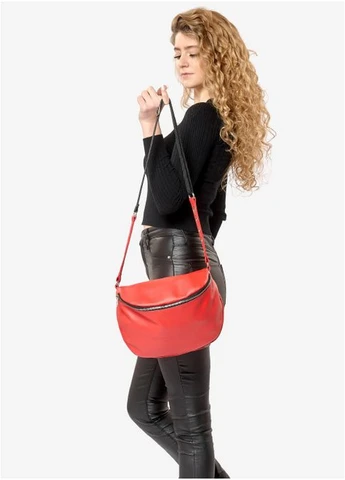 Жіноча сумка кросбоді з екошкіри Червона (9940251020) Sambag (360965813)