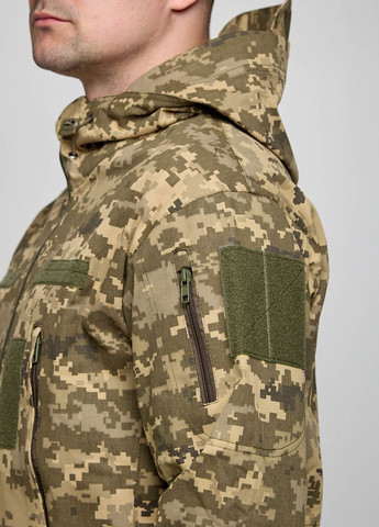 Куртка тактична чоловіча піксель 100% бавовна з липучками UKM (341538673)
