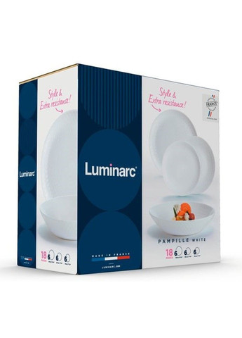 Сервиз PAMPILLE WHITE /18 пр. (Q6153) Luminarc (365278670)