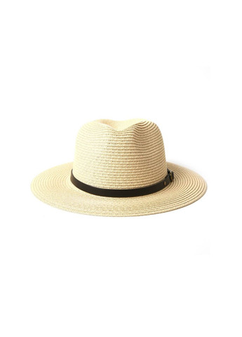 Шляпа федора мужская бумага бежевая BRIDGET 844-064 LuckyLOOK 844-064м (289358550)