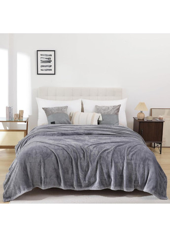 Плед флисовый серый 200x220 см Love You 8271 (368904078)