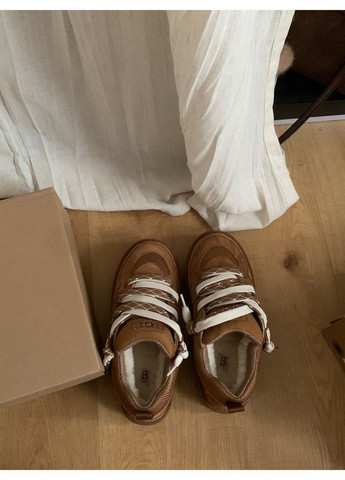 Уггі унісекс кросівки Ловмел коричневі UGG Lo Lowmel Chestnut No Brand (369153014)
