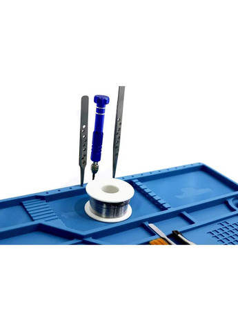 Килимок для паяння S-180-A1, термостійкий, силіконовий мат для паяльника, ремонту техніки 550x350 мм Mechanic (322568135)