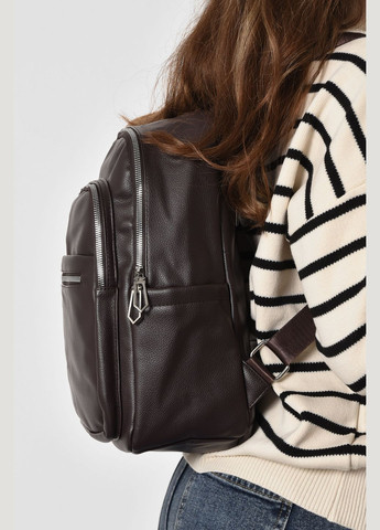 Жіночий рюкзак з екошкіри темно-коричневого кольору Let's Shop (278761165)