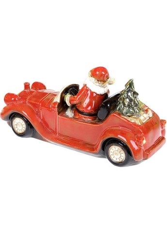 Новорічний декор «санта в червоному автомобілі» з led підсвічуванням. Bona (282586970)