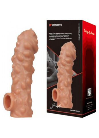 K45210 Насадка на пенис с отверстием для мошонки  15,6 см. CS 003-M Kokos (289783157)