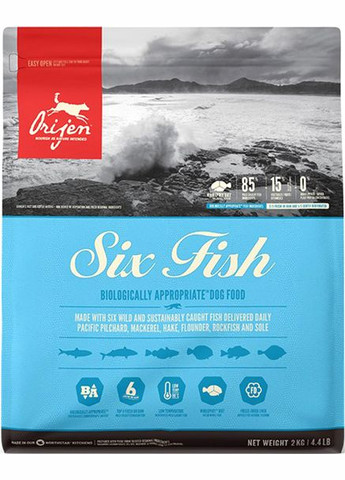 Сухий корм для собак усіх порід 6 Fish Dog 2 кг (o18320) Orijen (280951575)