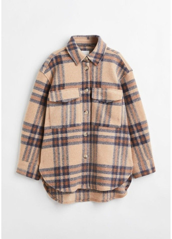 Женская верхняя рубашка оверсайз Н&М (58638) ХS Бежева H&M (365696382)