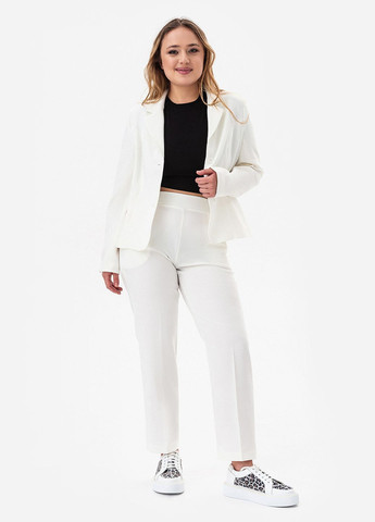 Белый женский пиджак karlotta Garne однотонный - демисезонный