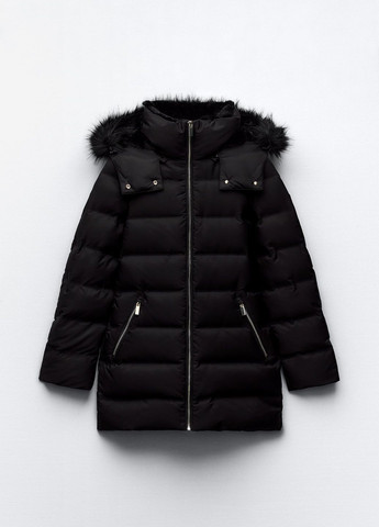 Чорна зимня куртка Zara