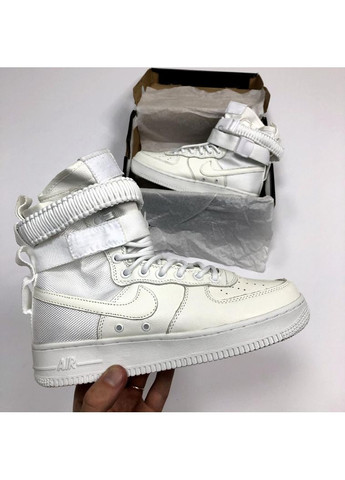 Белые демисезонные кроссовки мужские nike special fled air force 1 white найк No Brand