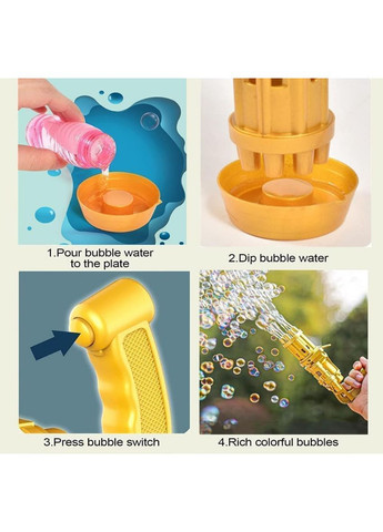 Генератор мильних бульбашок Bubble Gun Blaster "Кулемет" BB-04893 Bambi (367970267)