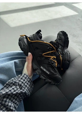 КРОСІВКИ ЖІНОЧІ BALENCIAGA TRACK TRAIL LACES BLACK/ORANGE БАЛЕНСІАГА ТРЕК ЧОРНІ No Brand чорні демісезони (392004178)