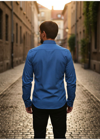 Синяя кэжуал рубашка в клетку Three Black Club