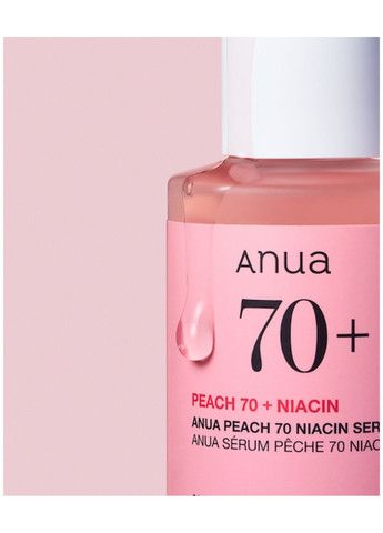 Матуюча та зволожуюча сироватка PEACH 70% NIACINAMIDE SERUM, з екстрактом персика і ніацинамідом, 30 мл Anua (299929069)