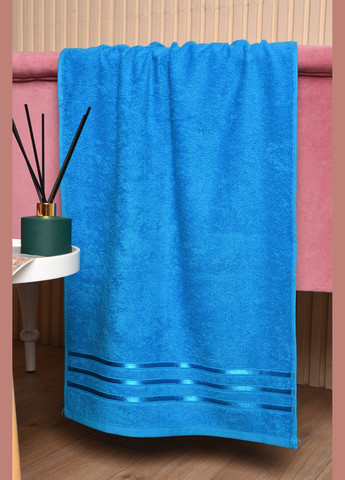 Let's Shop рушник для обличчя махровий блакитного кольору однотонний блакитний виробництво - Узбекистан