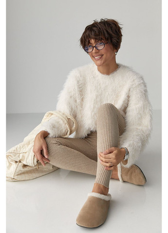 Тепла вільна кофта зі штучного хутра Lurex (365629453)