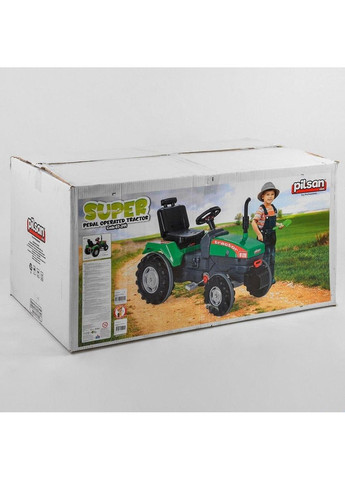 Веломобиль-трактор педальный с клаксоном до 50 кг, регулируемое сиденье Pilsan (370440614)