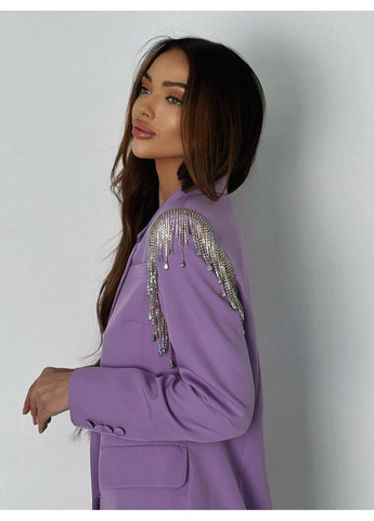 Сиреневое платье-пиджак shine цвет сиреневый milirud