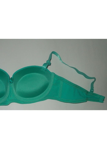 Мятный балконет бюстгальтер с большим пуш ап анжелика в гладкий коралловый бюстик No Brand с косточками