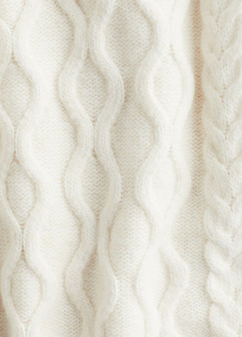 Молочное платье H&M однотонное