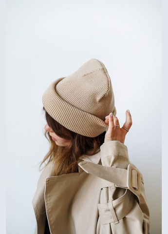 Шапка женская - бини, однотонная, мягкая и удобная JUGO SLOBO STREET (316629013)