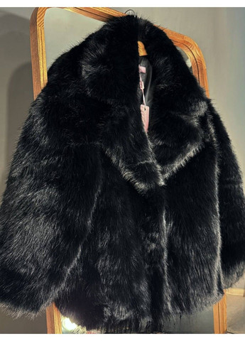 Шуба жіноча Fancy Matinee 5902 оверсайз з кишенями чорна No Brand (348903038)