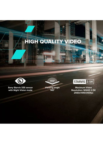 Відеореєстратор DVR25 WQHD Wi-Fi Black (CND-DVR25) Canyon (323087486)