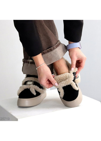 No Brand Зимові автоледі чорний з натуральна замша, — зима (368375863)