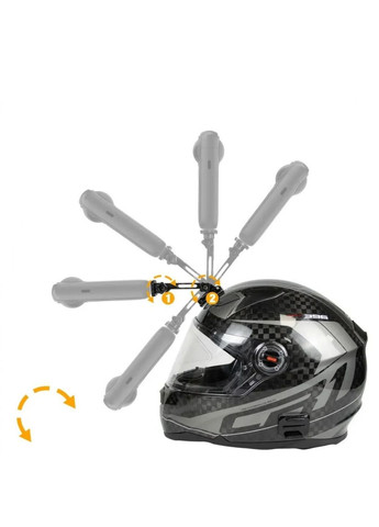 Крепление на мотоцикл для экшн-камеры шлем руль алюминий ac prof hqs-new-kit-m06 No Brand (284177340)