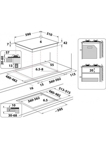 Варочная поверхность GOS 6415/NB1 WHIRLPOOL (306581215)