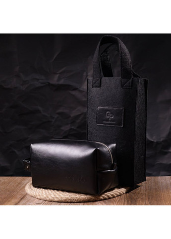 Несесер мужской большого размера из гладкой кожи на молнии Украина 16767 Grande Pelle (368862680)