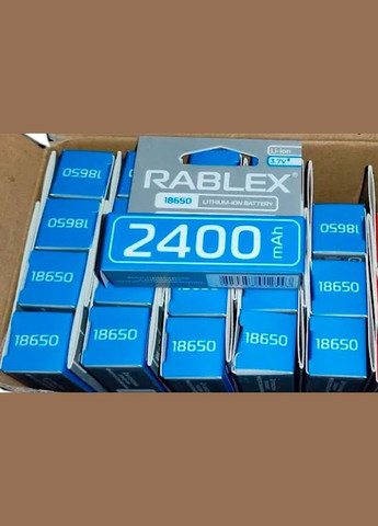 Літій-іонний акумулятор із захистом 2400 mAh 18650 (Li-ion) 3,7 V Original Rablex (313110754)